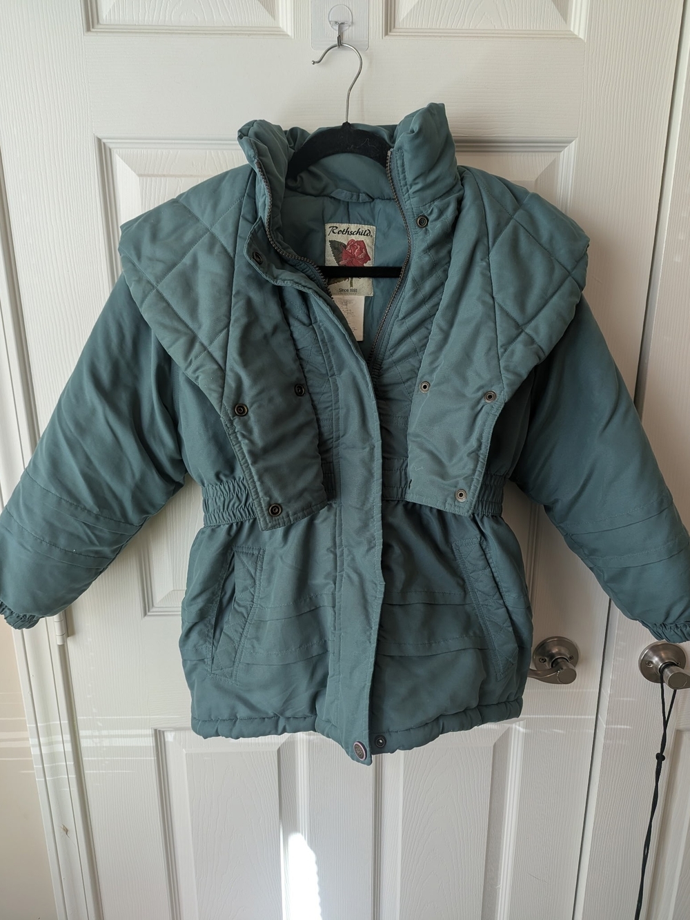 Rothschild Teal Quilted Women's Medium Puffer Jacket